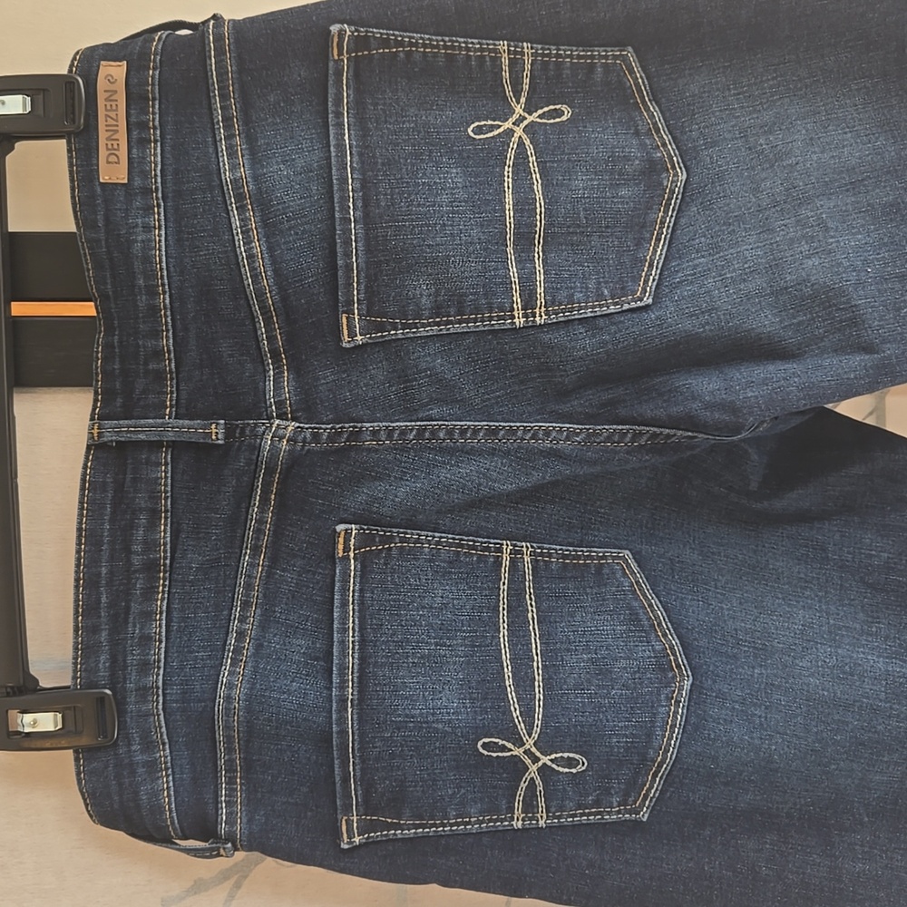 Denizen From Levis Women's Modern Boot Cut Dark Blue Denim Jeans Size 10 - Picture 7 of 12